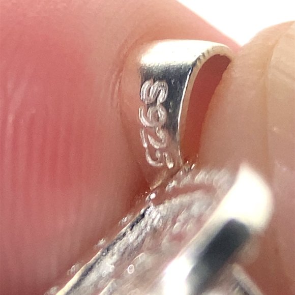 Spessartine Garnet 2.23ct Platinum Finish Solid 925 Sterling Silver Pendant - Picture 6 of 6